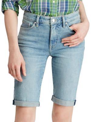 Lauren Ralph Lauren Rolled-cuff Bermuda Denim Short