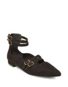 Design Lab Lord & Taylor Mabel Buckle-trimmed Point-toe Flats