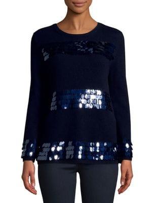 Max Mara Studio Sequin Long-sleeve Sweater