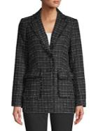 Karl Lagerfeld Paris Grid Tweed Jacket