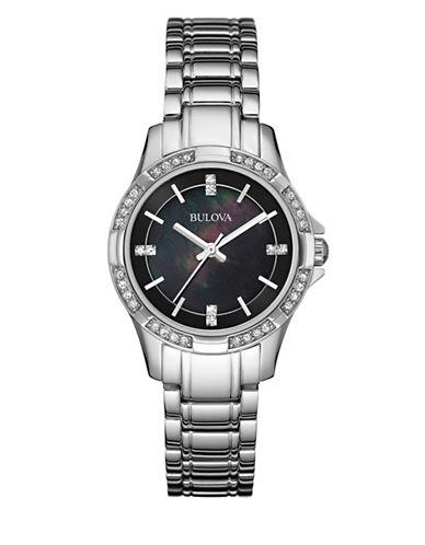 Bulova Crystal Stainless Steel Bracelet Watch 96l214