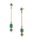 Ivanka Trump Turquoise Re-constituted Stone Linear Drop Earrings