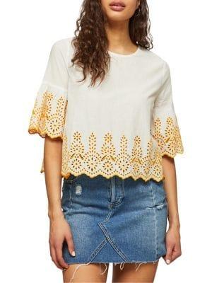 Miss Selfridge Schiffley Frill Tee
