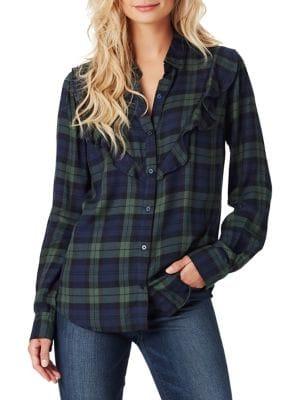 Jessica Simpson Petunia Plaid Button-front Shirt