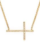 Effy D Oro 14k Yellow Gold And Diamond Cross Necklace