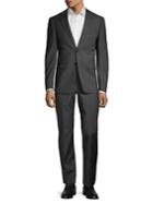 Calvin Klein Striped Wool-blend Suit