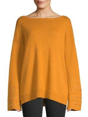 Michael Michael Kors Dropped-shoulder Studded Sweater