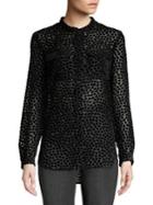 Imnyc Isaac Mizrahi Polka Dot Button-down Shirt