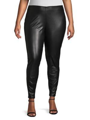 Vince Camuto, Plus Size Plus Plus Classic Faux-leather Pants