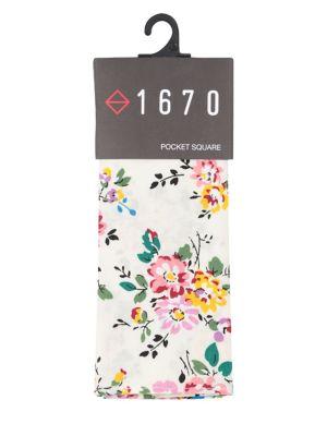Lord Taylor Kingston Floral Cotton Pocket Square