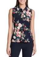 Tommy Hilfiger Floral Sleeveless Button-down Shirt