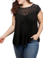 Lucky Brand Plus Crochet Top