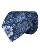 Lauren Ralph Lauren Indigo Floral Silk Tie