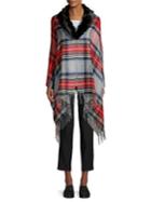 Lauren Ralph Lauren Faux-fur Plaid Wrap Scarf