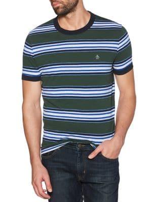 Original Penguin Yarn-dyed Slub Striped Cotton Tee
