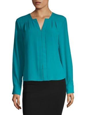Calvin Klein Long-sleeve Pleated Top
