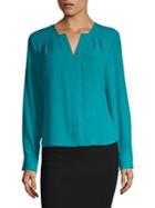 Calvin Klein Long-sleeve Pleated Top