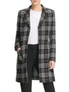 Donna Karan Textured Notch Lapel Coat