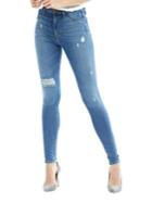 Hudson Jeans Barbara Distressed High-waist Skinny Jeans