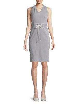 Nipon Boutique Sleeveless Seersucker Sheath Dress