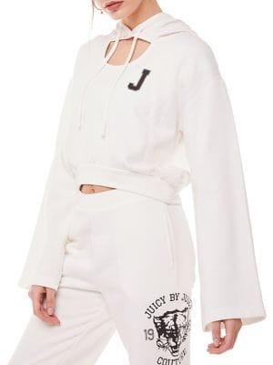 Juicy By Juicy Couture Cropped Flare-sleeve Hoodie