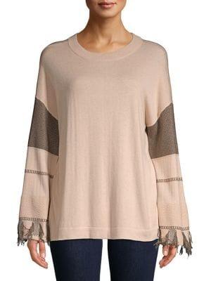 Lord & Taylor Fringe Pattern Sweater