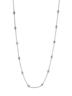 Morris & David 1.0 Tcw Diamond And 14k White Gold Chain Necklace