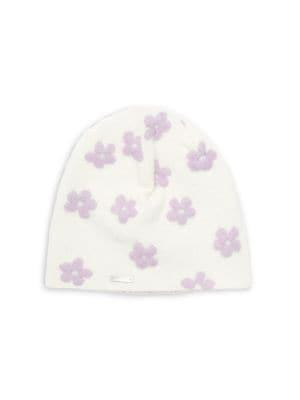Karl Lagerfeld Paris Floral Knit Beanie
