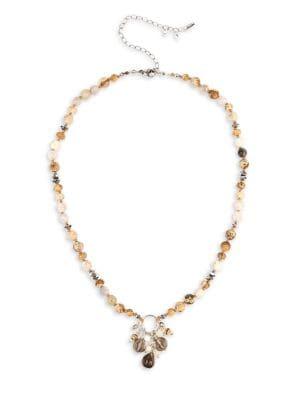 Chan Luu Multi-stone And Sterling Silver Pendant Necklace