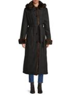 Gallery Faux Fur-trimmed Trench Coat