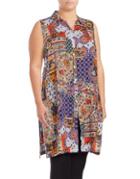 Context Printed Button-front Tunic