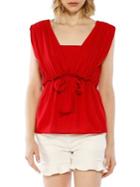 Walter Baker Claire Ruched Self-tie Top