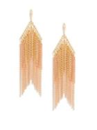 Noir Tiered Fringe Drop Earrings