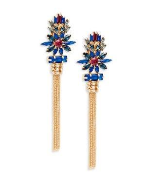 Design Lab Cluster Clip-on Drop Earrings
