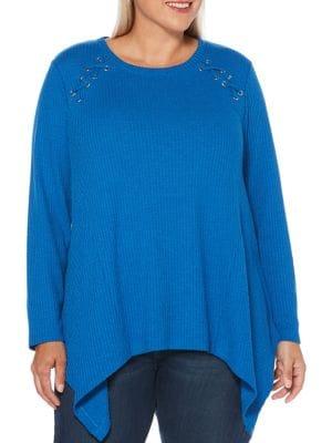 Rafaella Plus Waffle Knit Sweater