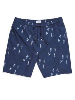 Surfsidesupply 4-way Stretch Surf-print Volley Shorts