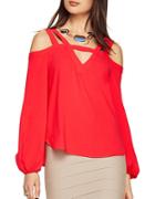 Bcbgmaxazria Tina Cold-shoulder Top