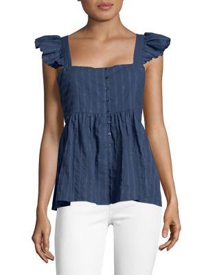 Banjara Ruched Cap-sleeve Top
