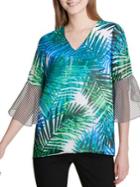 Calvin Klein Printed V-neck Top