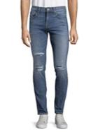 7 For All Mankind Paxtyn Straight-leg Ripped Jeans