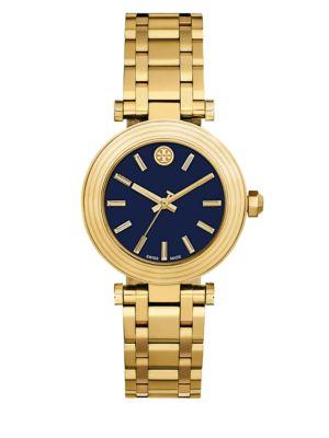 Tory Burch Classic Goldtone Stainless Steel Bracelet Watch