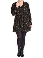 City Chic Plus Dreamy Ditsy Tunic Dress