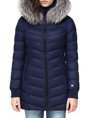 Soia & Kyo Alanis Fox Fur-trim Hooded Down-filled Coat