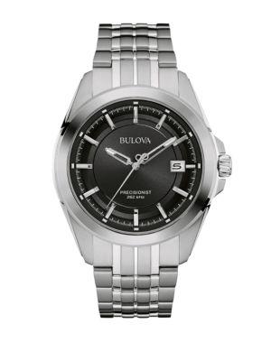 Bulova Mens' Precisionist Black Dial Watch, 96b252