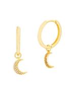 Lord & Taylor 14k Goldplated Dangling Crescents Hoop Earrings