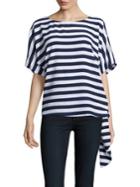 Michael Michael Kors Striped Tie-accented Top