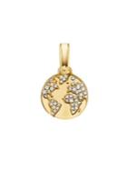 Michael Kors Sterling Silver & Crystal Globe Charm