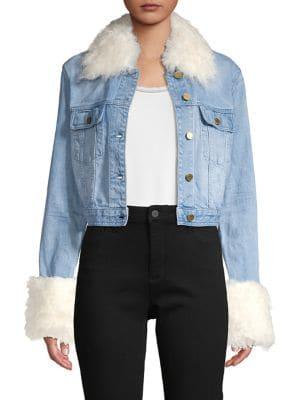 Michael Michael Kors Faux-fur Trimmed Jean Jacket