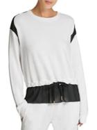 Donna Karan Active Sheer-hem Crewneck Top