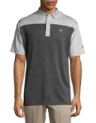 Callaway Opti-dri Heathered Colorblock Short Sleeve Polo Golf Shirt